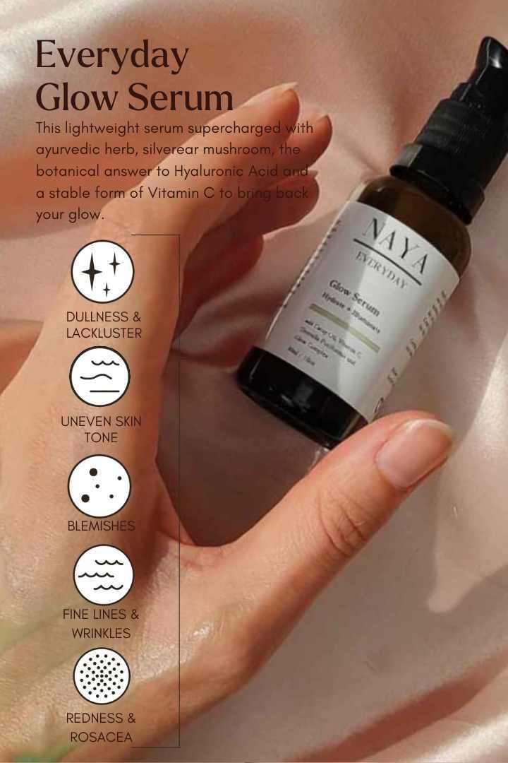 Vitamin C adaptogen serum for glowing skin, Mitochondria energising skincare serum, Brightening and energizing serum with stable vitamin C