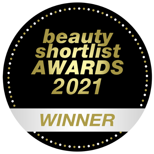 Award-winning Beauty Shortlist Awards 2021 Badge