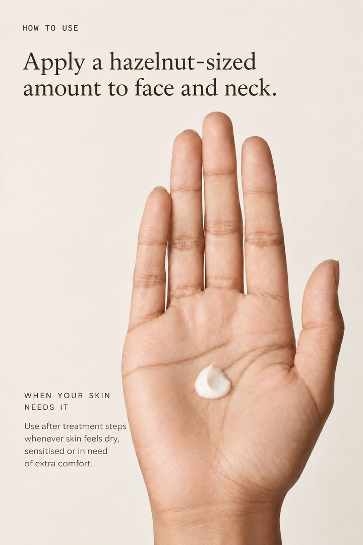 How to apply NAYA Skin Barrier Reset Cream.