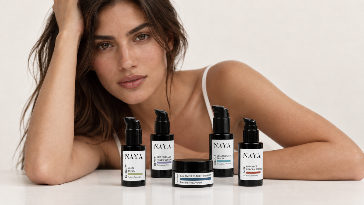 NAYA serums for targeted care and long-term skin resilience.