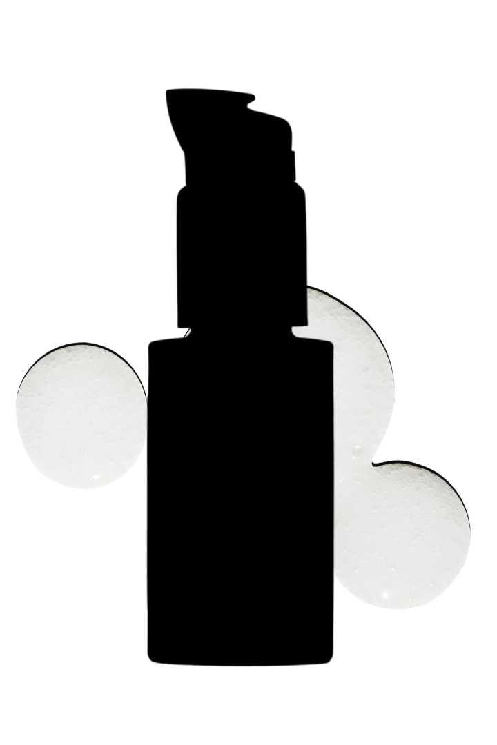 mystery serum product black outline with texture naya