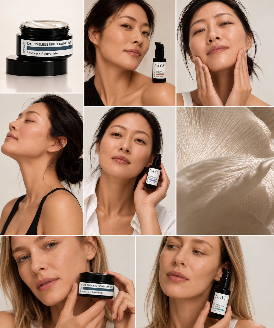 NAYA Quick Skin Finder editorial collage